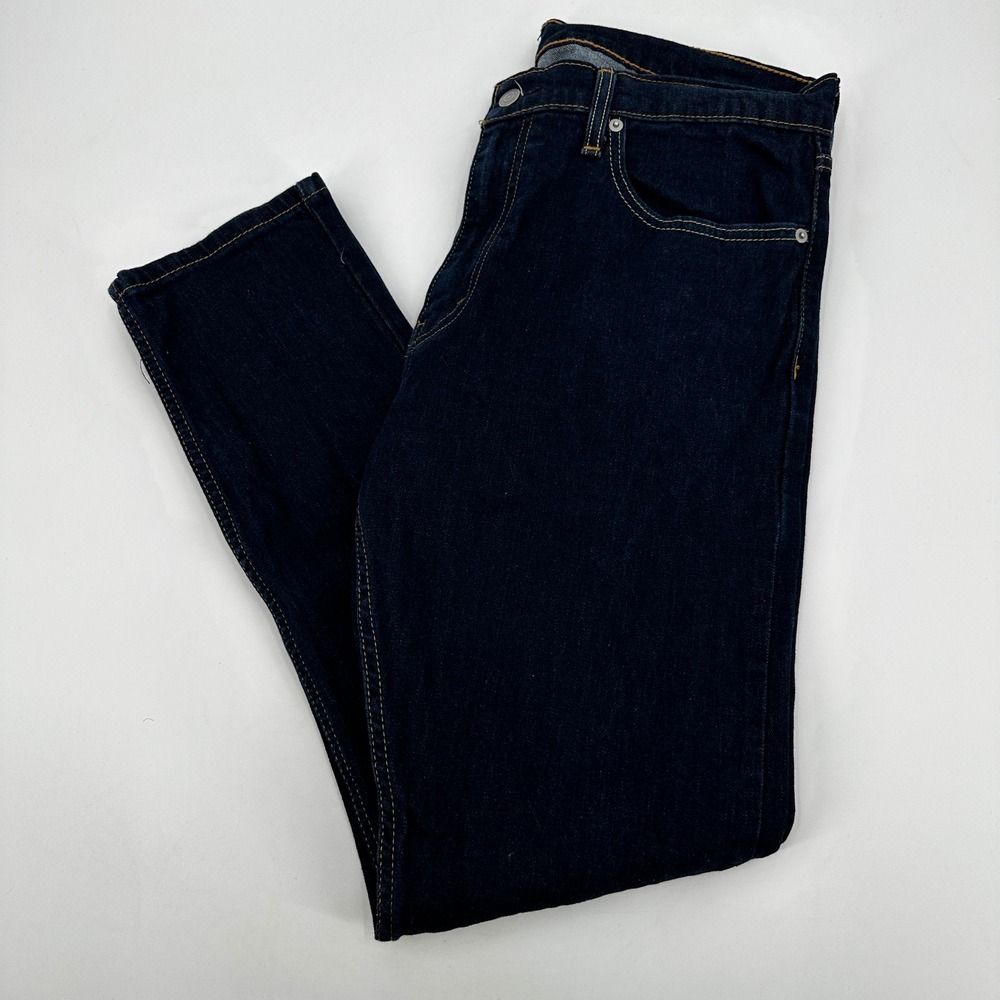 Levis 512 Slim Taper Jeans Mens 36x32 Dark Indigo‎ Blue Stretch Denim Urban
